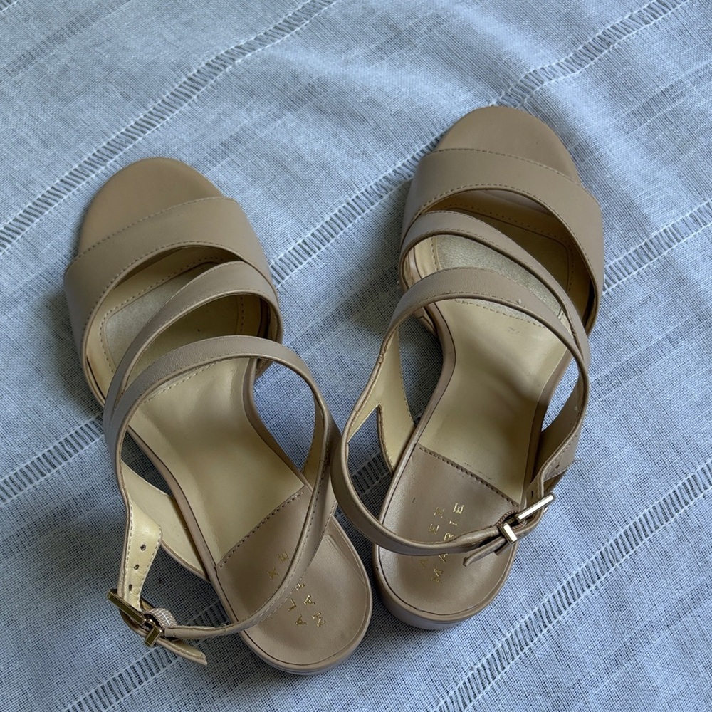 Alex Marie NWOT Nude Strappy Sandals - Picture 9 of 13